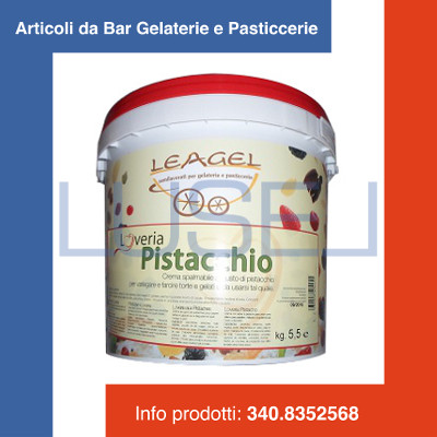 (a3) KG 5,5 CREMA SPALMABILE AL GUSTO DI PISTACCHIO VARIEGATO PER GELATO E DOLCI IDEALE IN GELATERIA